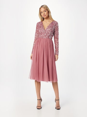 Maya Deluxe Cocktail Dress in Pink: front