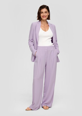 s.Oliver BLACK LABEL Wide leg Pleat-front trousers in Purple