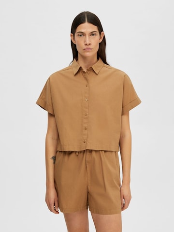 SELECTED FEMME Blouse in Brown: front