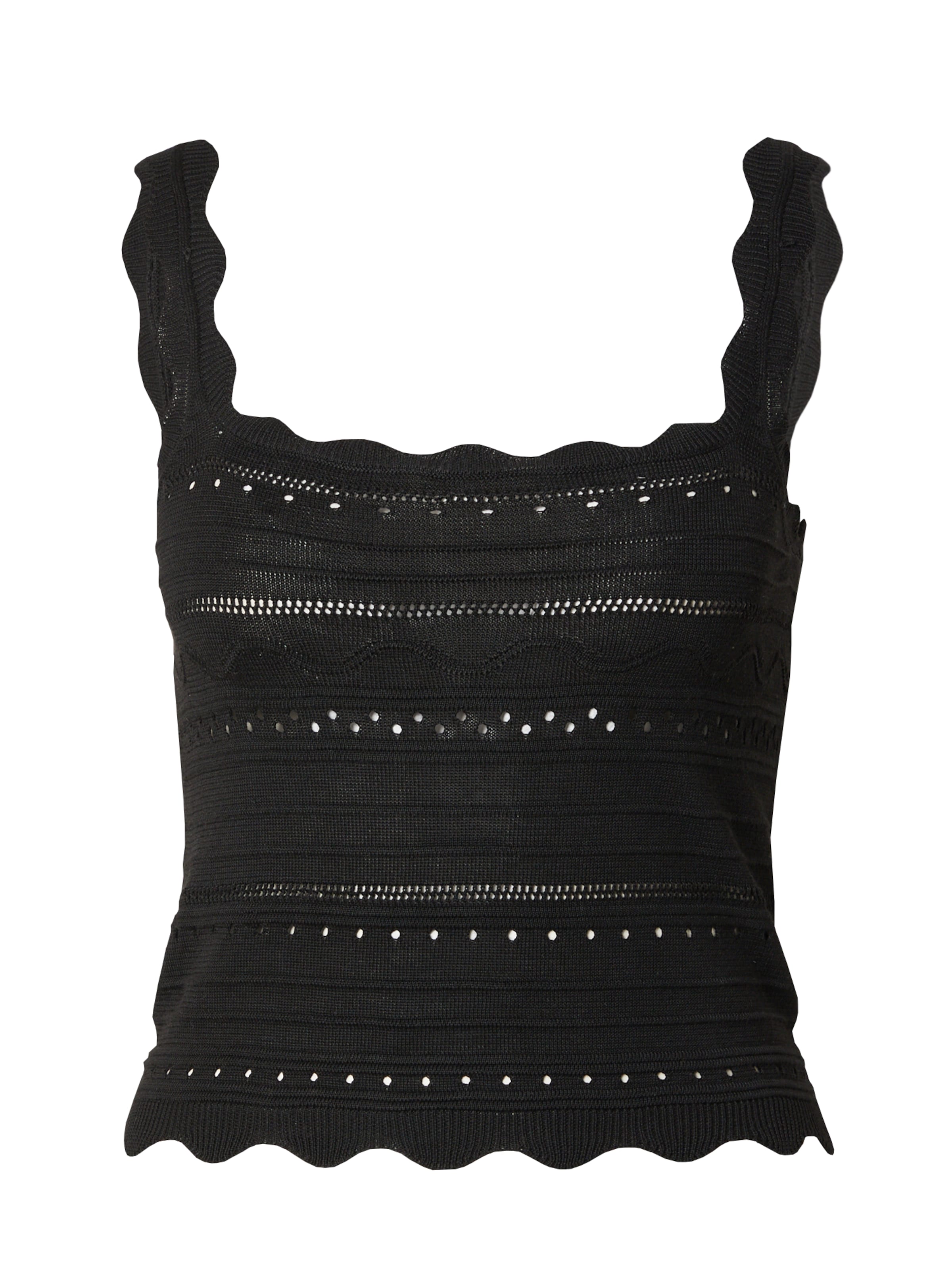 ABOUT YOU Вязаный топ 'Biba Top' в Черный: спереди