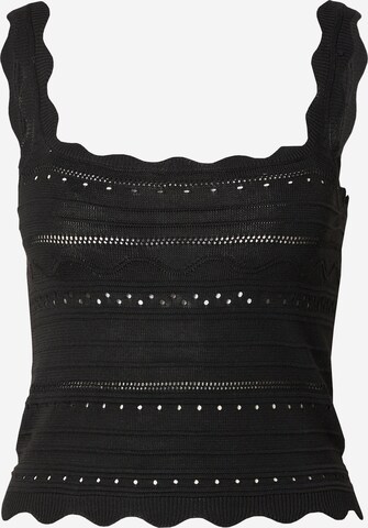 ABOUT YOU Knitted Top 'Biba Top' in Black: front