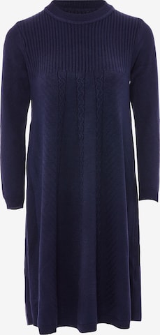 Robes en maille Jalene en bleu : devant