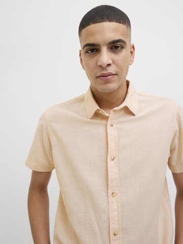 JACK & JONES Regular fit Button Up Shirt 'JJESummer' in Beige