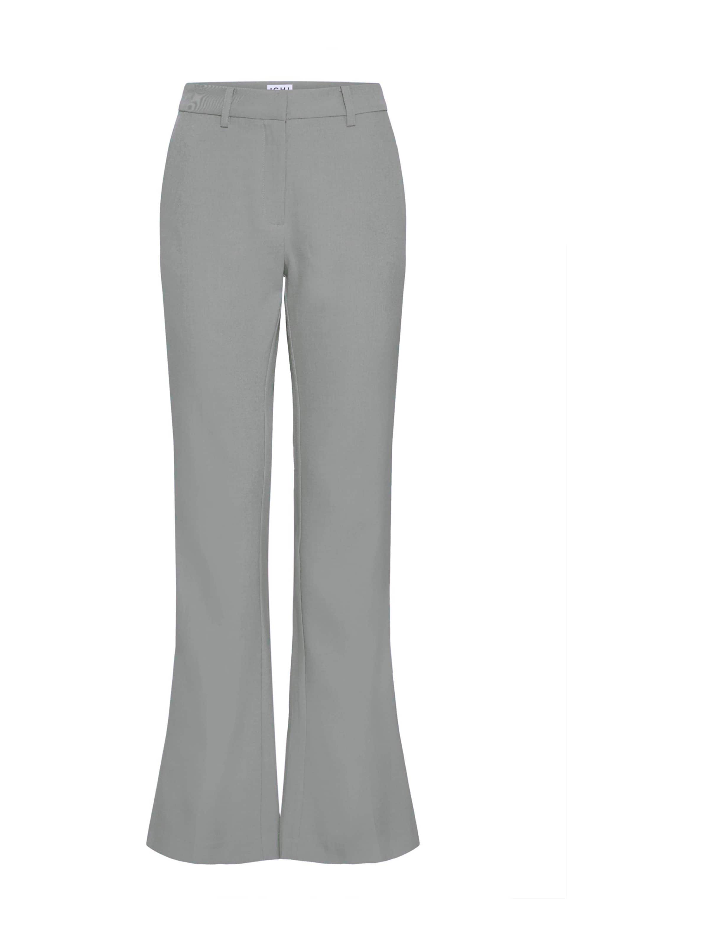 ICHI Flared Bukser 'IHFAVA' i grå: forside