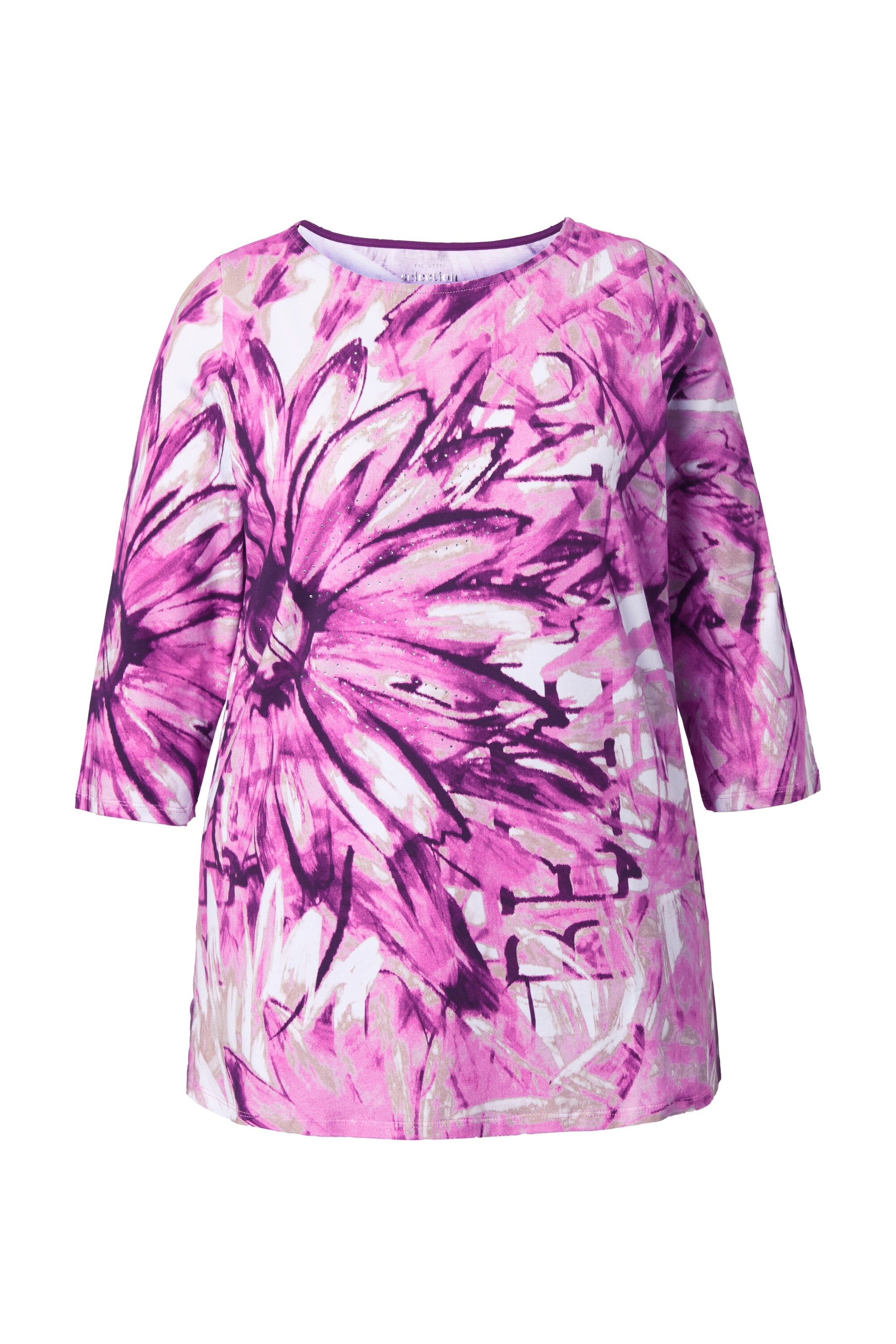 Ulla Popken Shirt in Berry / Pastel purple / White, Item view