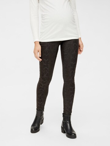 MAMALICIOUS Skinny Jeans in Black: front