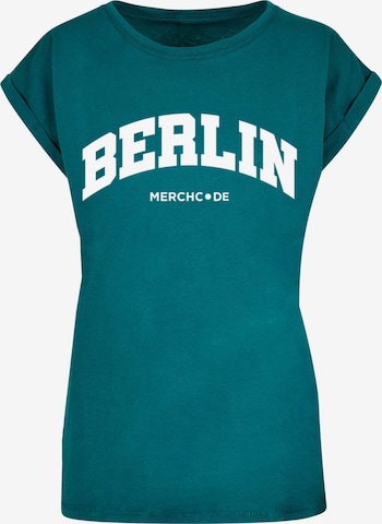 Merchcode Shirt 'Berlin' in Groen: voorkant