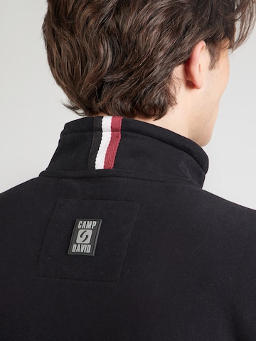 CAMP DAVID Zip-Up Hoodie in Black
