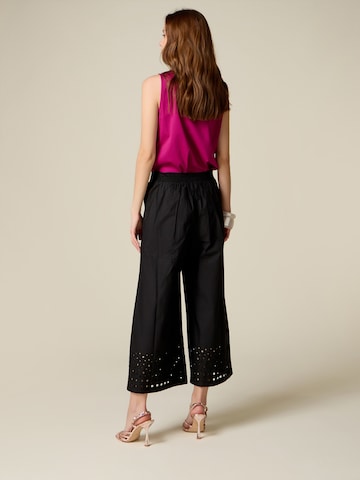 oltre - Ropa ancha Pantalón en negro