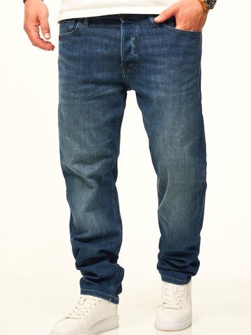 JACK & JONES Tapered Jeans in Blue: front