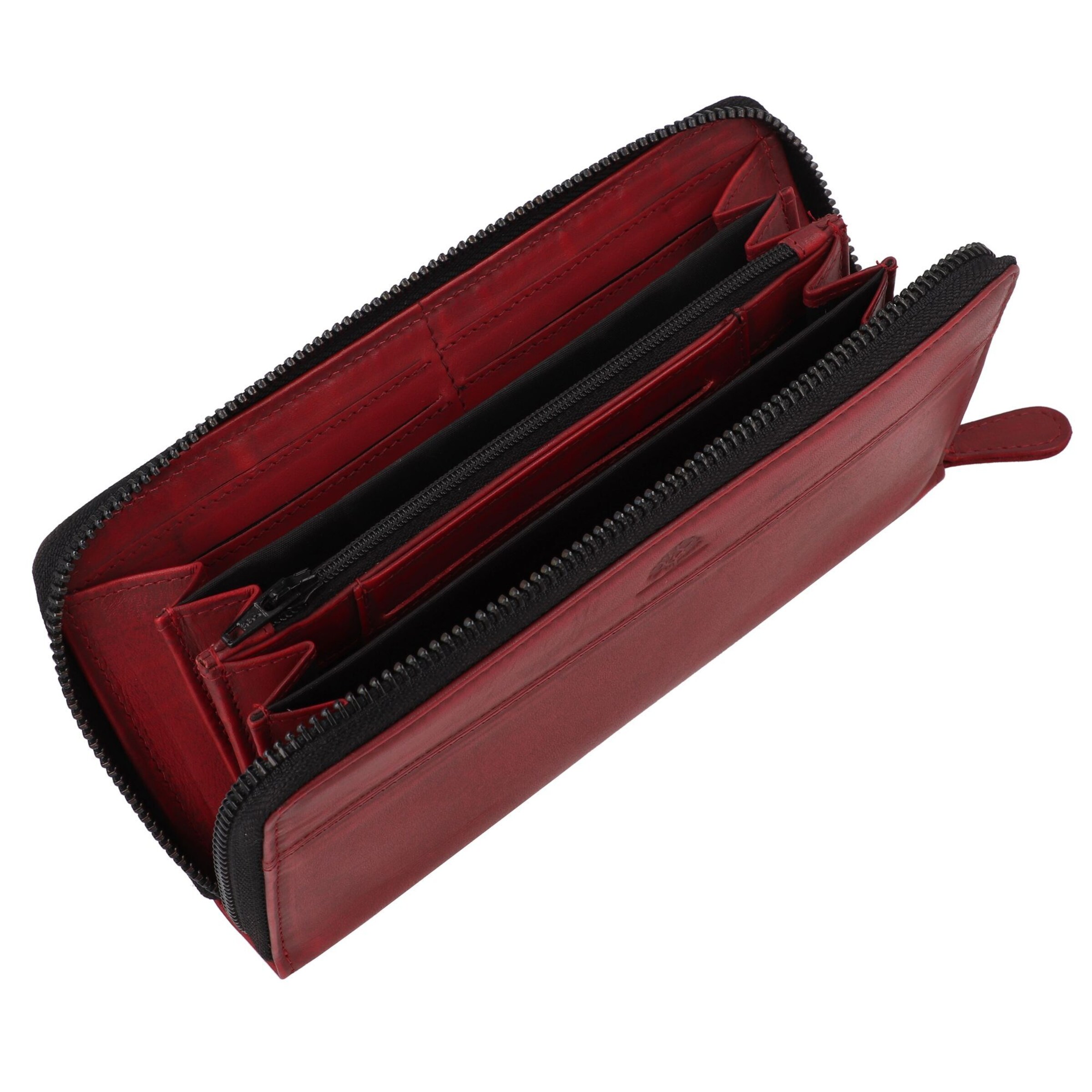 Portamonete 'Destressed' di GREENBURRY in rosso