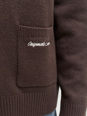 JACK & JONES Knit Cardigan 'JORNORREBRO' in Brown