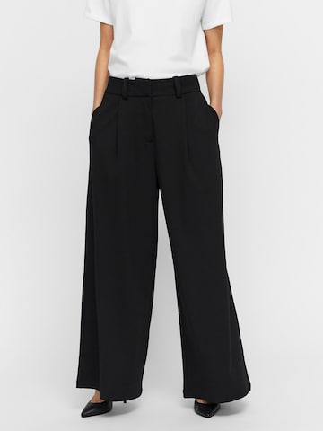 VERO MODA Wide leg Pleat-Front Pants 'Gigi' in Black: front