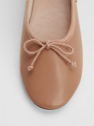 MANGO Ballerina 'SELLI' värissä beige