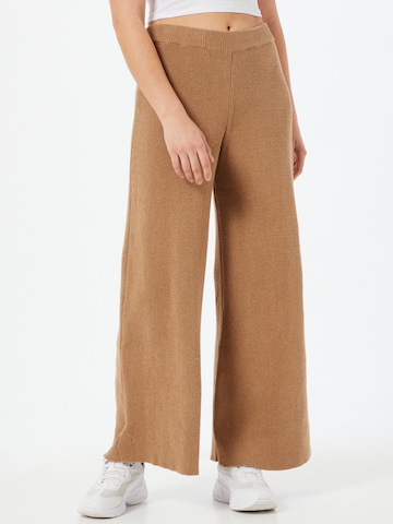 Wide leg Pantaloni di NU-IN in marrone: frontale