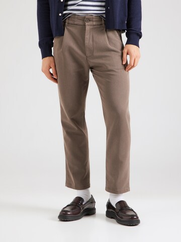 Regular Pantalon à pince DRYKORN en marron : devant