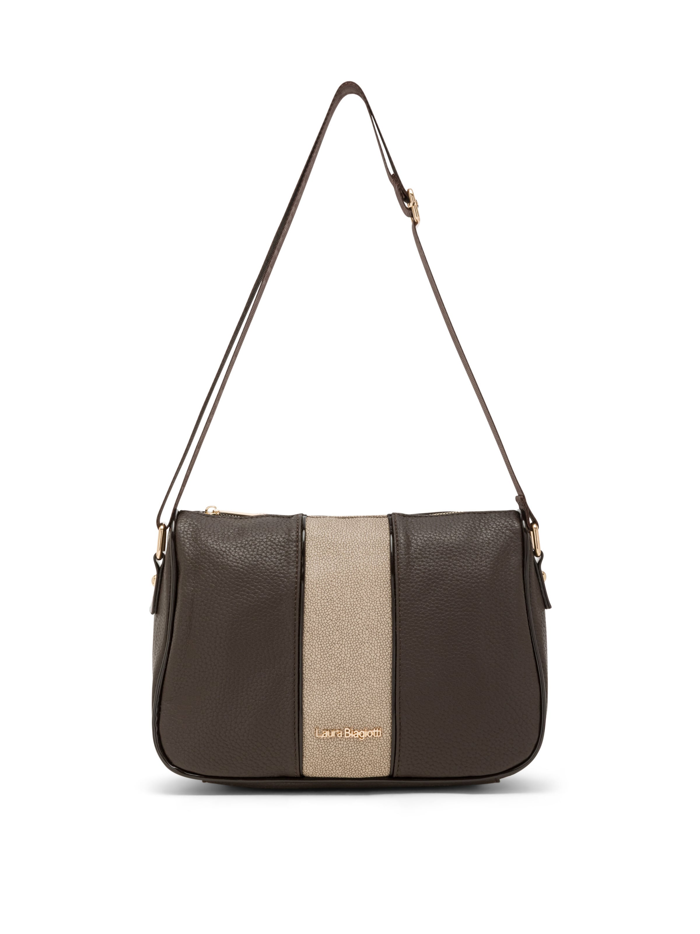 Borsa a tracolla 'Gillman 2' di Laura Biagiotti in marrone: frontale