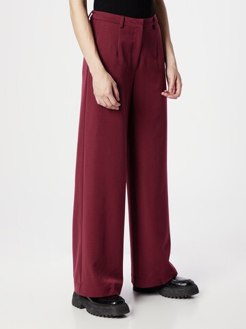 minimum Wide leg Bandplooibroek in Rood: voorkant