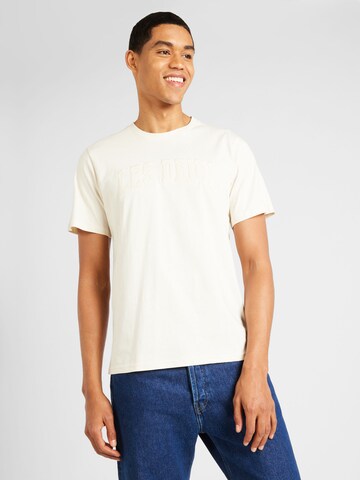 Les Deux Shirt 'Script' in Beige: front