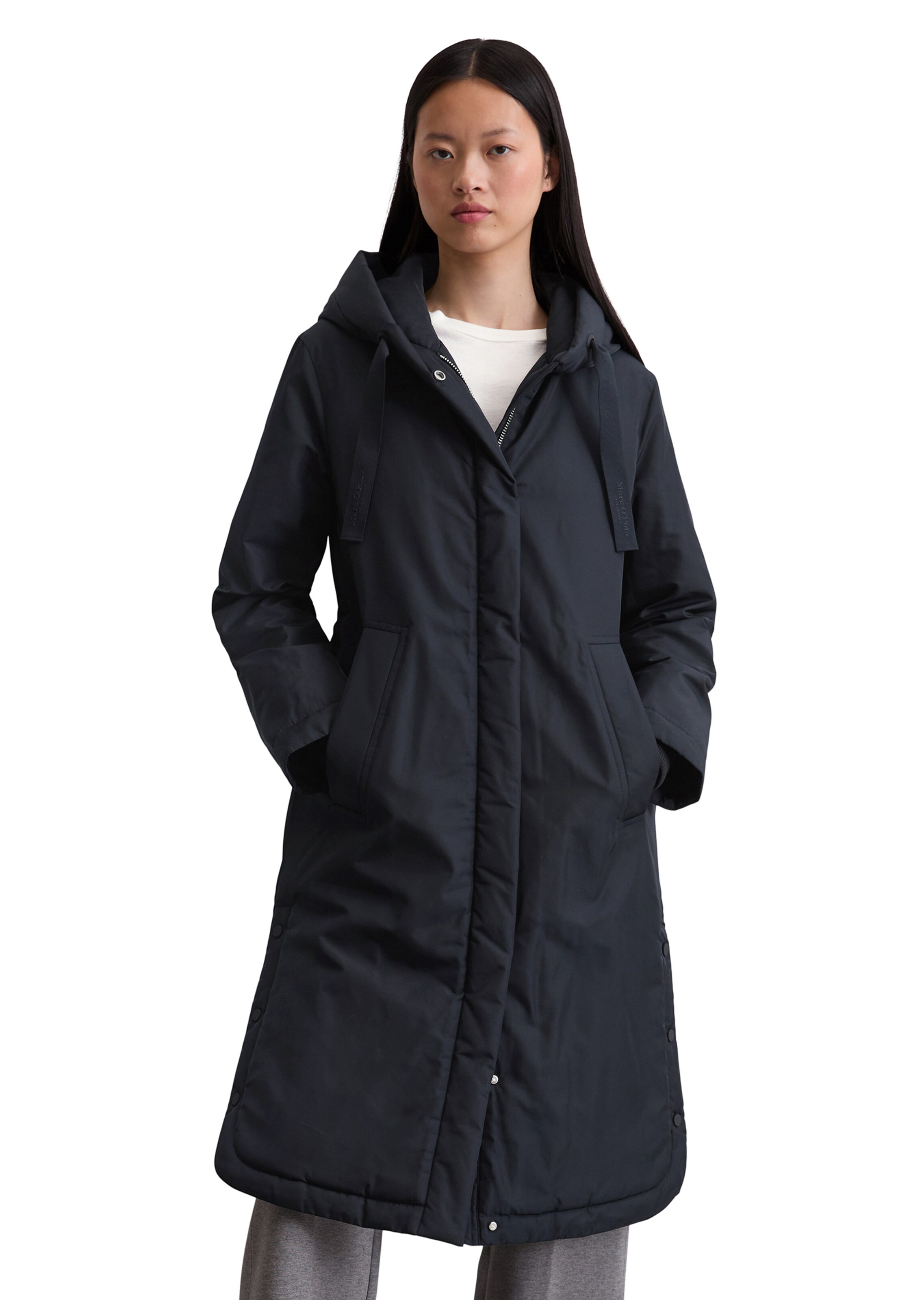 Parka mi-saison Marc O'Polo en bleu : devant