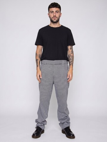 Carhartt WIP Baggy Broek 'Norvell Pant Black / White' in Grijs
