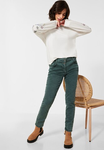 CECIL Slimfit Jeans 'Scarlett' in Grün: predná strana
