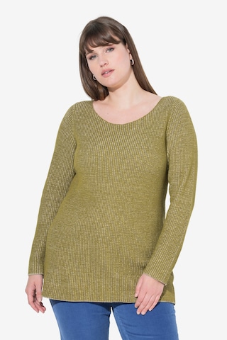 Ulla Popken Neulepaita värissä vihreä: etupuoli