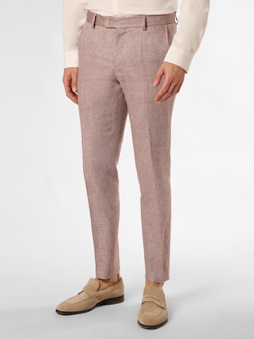 CG CLUB OF GENTS Slim fit Pleated Pants 'Paco' in Pink: front