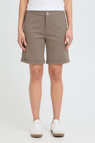 Fransa Regular Pants 'FRSHO' in Brown: front