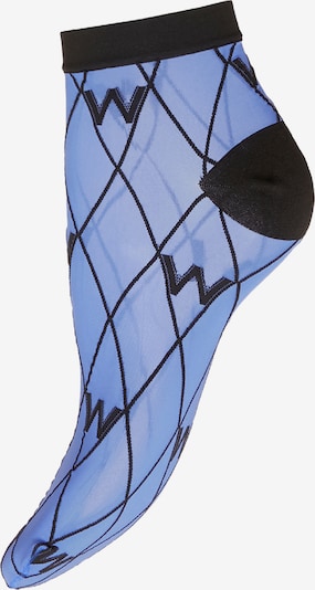Wolford Chaussettes en bleu fumé / noir, Vue avec produit