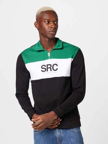 Only & Sons Sweatshirt 'RUNNING' in Green: front