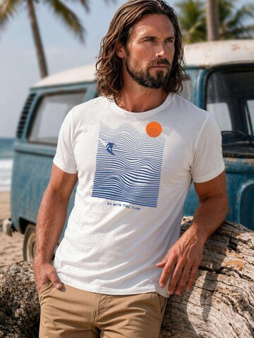 Neverless Shirt 'with the flow' in White
