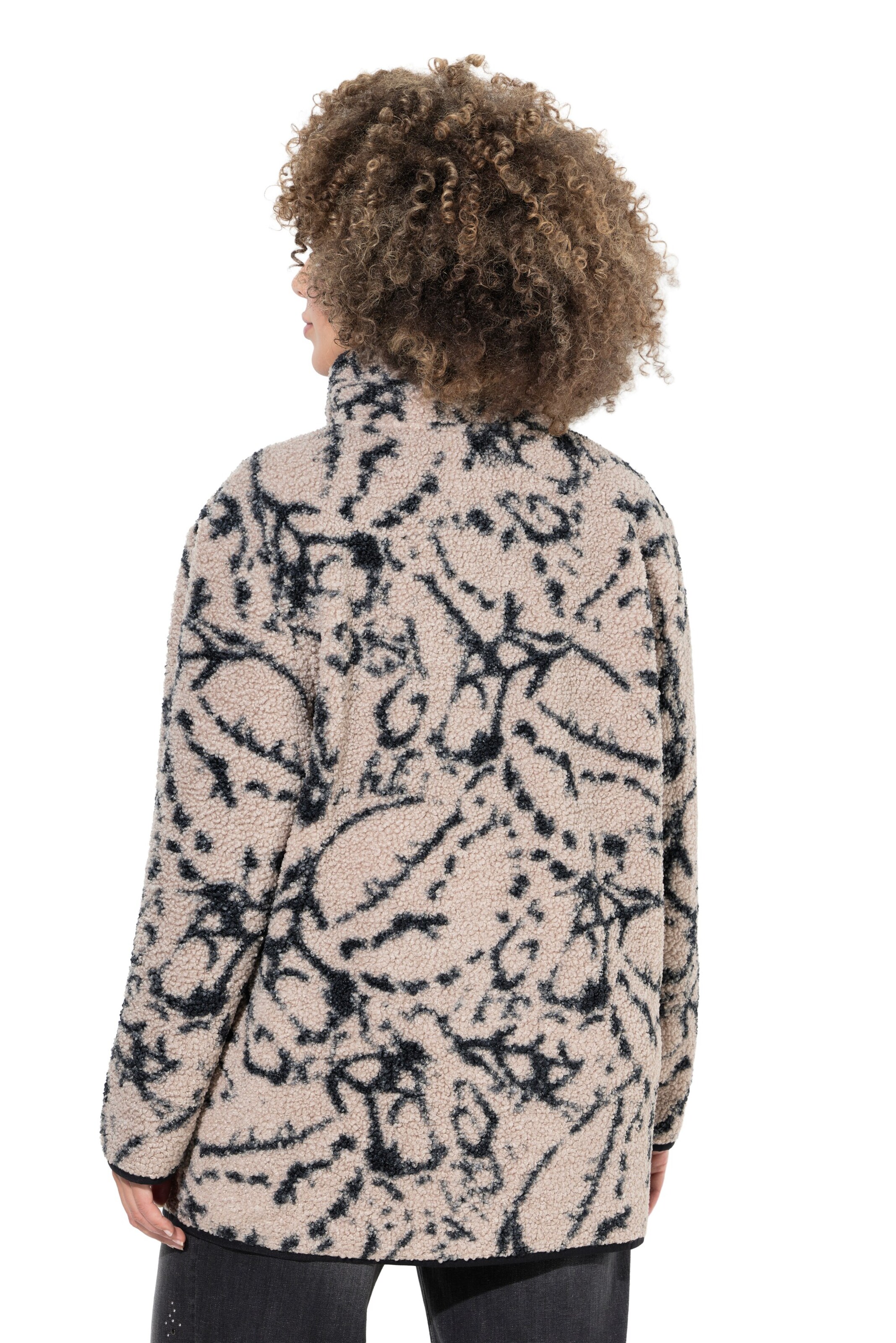 Ulla Popken Zip-Up Hoodie in Mixed colors