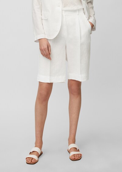 Marc O'Polo Pantalon ' aus reinem Leinen ' en blanc, Vue avec modèle