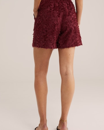 raudona WE Fashion Standartinis Kelnės