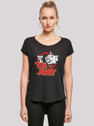 F4NT4STIC Shirt 'Tom and Jerry' in Zwart: voorkant