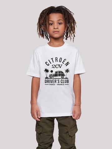 T-Shirt 'Citroën 2CV Driver's Club Black Beach' F4NT4STIC en blanc : devant