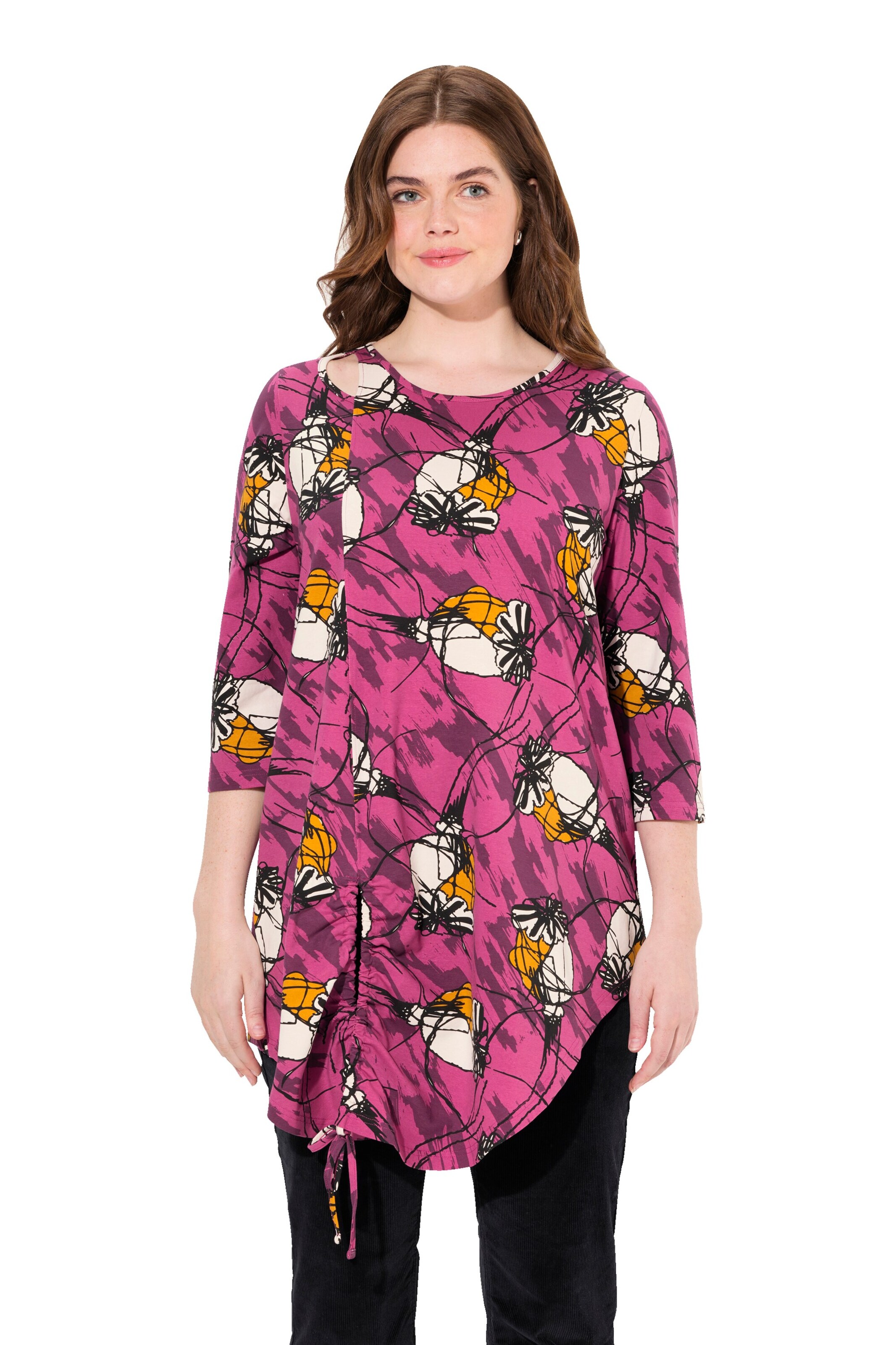 T-shirt Ulla Popken en mélange de couleurs : devant