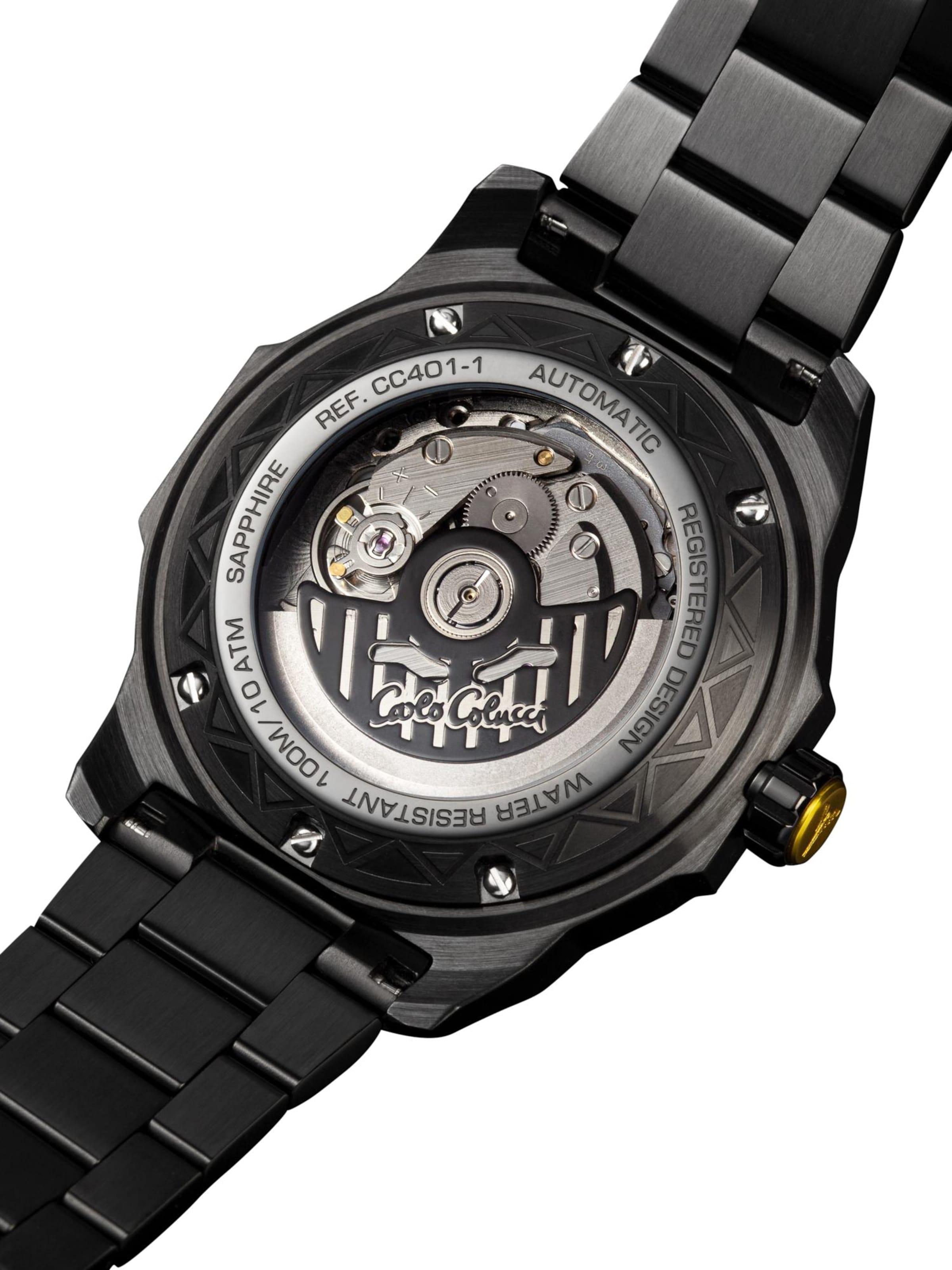 Carlo Colucci Analoog horloge ' Dorigati ' in Zwart