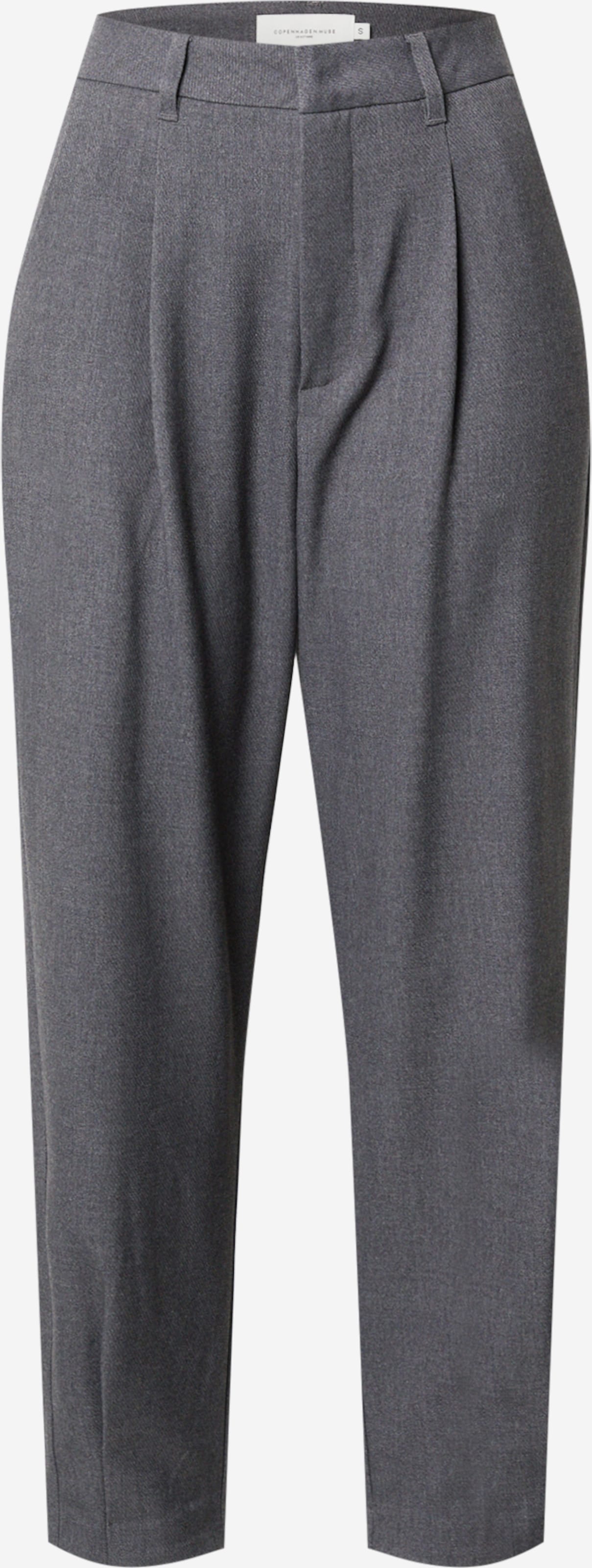 Cph Muse Tapered Pleat-Front Pants 'TAILOR' in Grey | ABOUT YOU