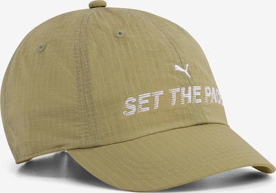 PUMA Sportcap 'Run' in 55-60 in oliv / weiß, Produktansicht