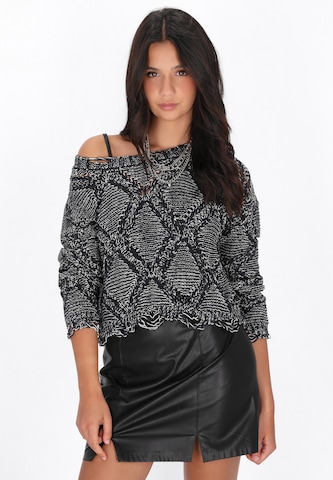 myMo ROCKS Sweater in Grey: front