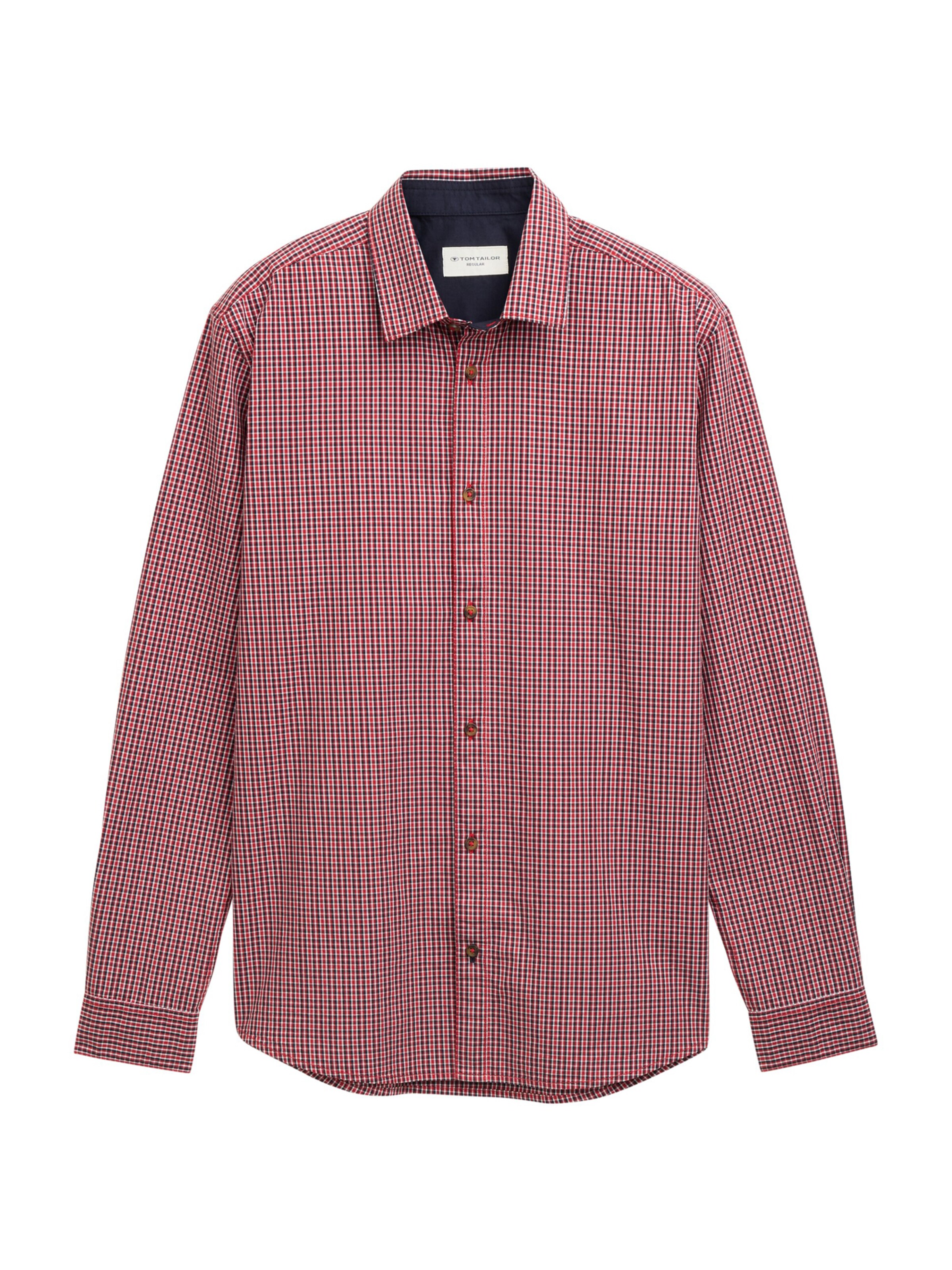 TOM TAILOR - Ajuste regular Camisa en rojo: frente