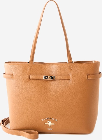 U.S. POLO ASSN. Ostoskassi 'STANFORD' värissä ruskea: etupuoli
