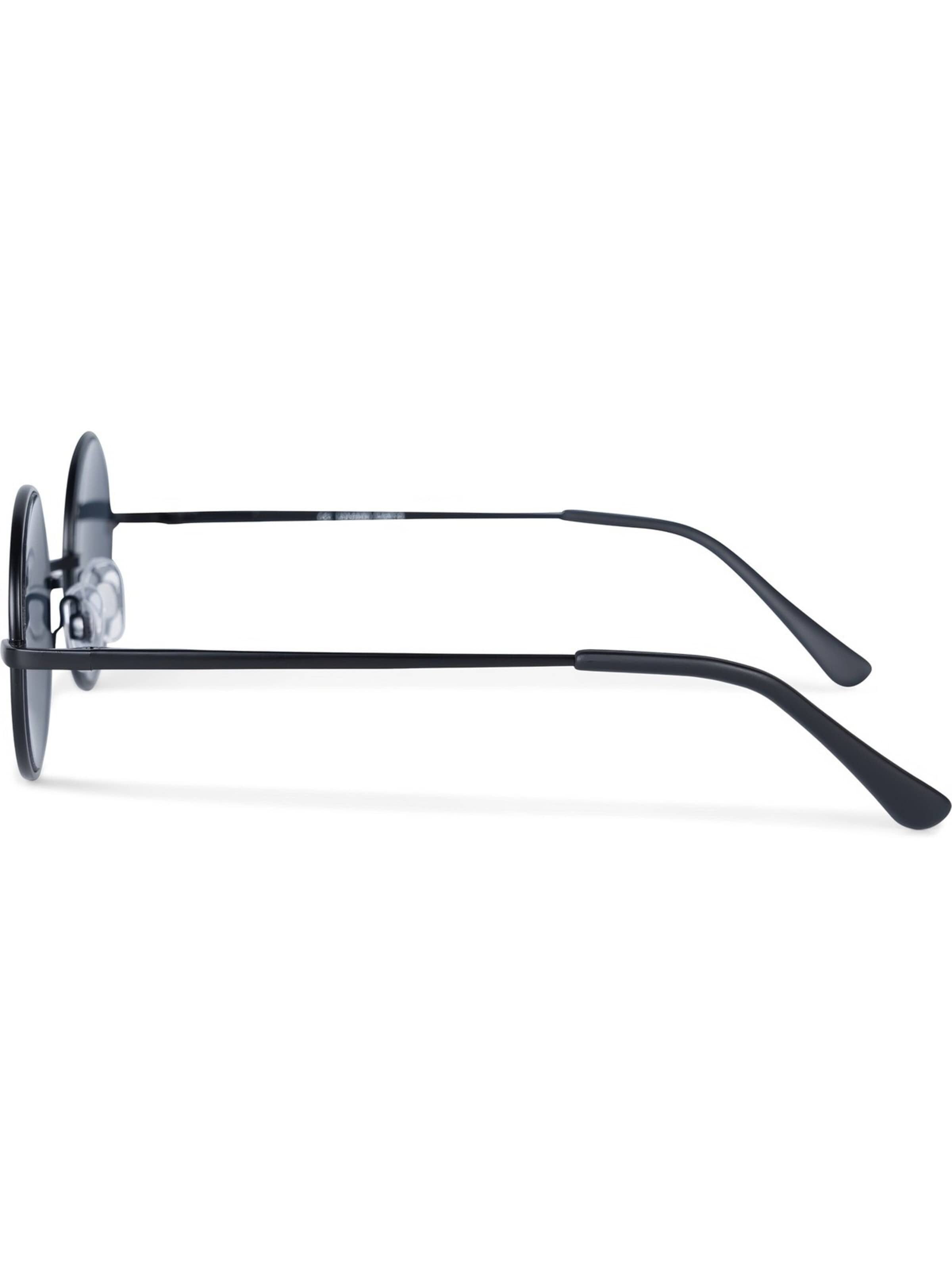 styleBREAKER Sunglasses 'Retro Sonnenbrille Klein Rund mit Federscharnier' in Grey
