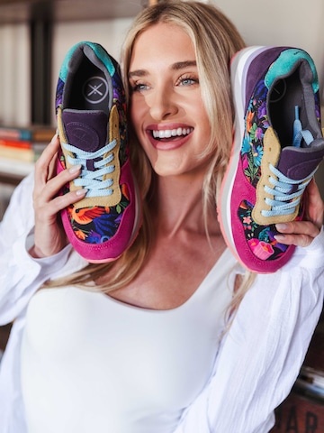 inkkas Sneaker low 'Inkkas Luzon Cush Sneaker – Extra gepolsterter Damen-Sneaker mit Tropenprint'‌‌‌‌‌‌‌‌‌ in Mischfarben