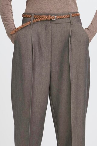 b.young Loose fit Trousers with creases ' BYDANTA' in Grey