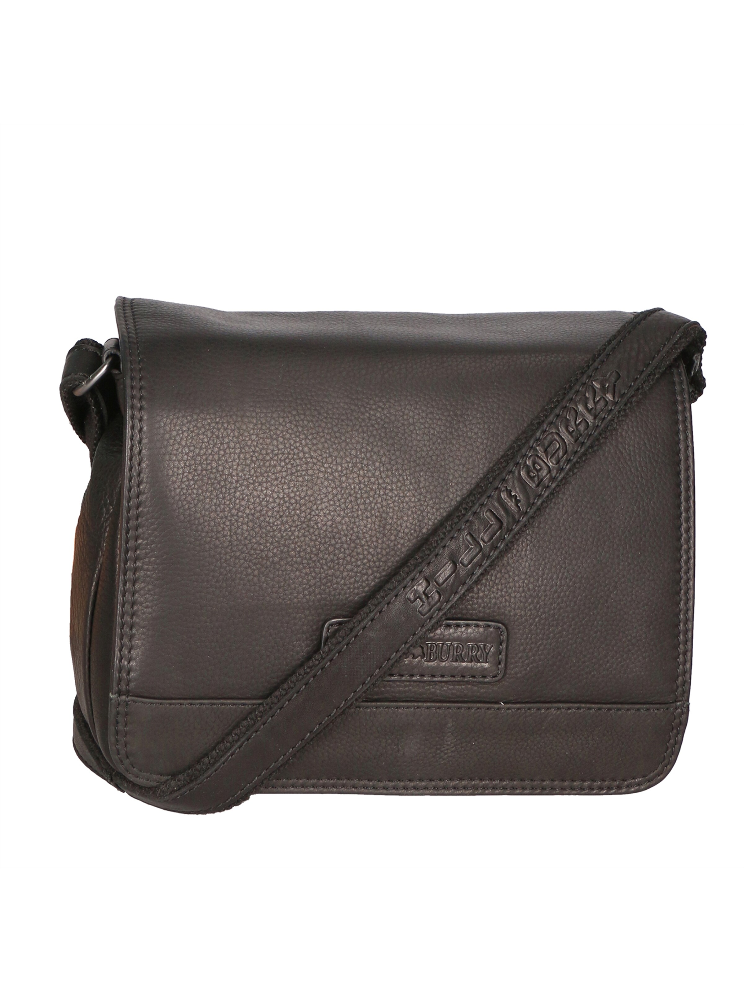 Borsa a tracolla 'Borsa a tracolla uomo vera pelle vitello ingrassato Hill Burry' di HILL BURRY in nero
