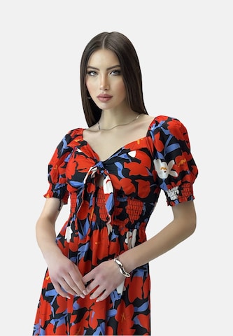 Elara Sommerkjole i rød