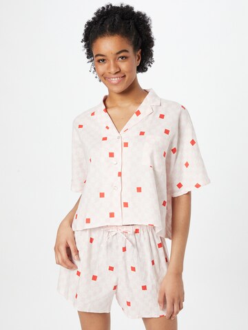 Cotton On Body Korte pyjama in Roze: voorkant